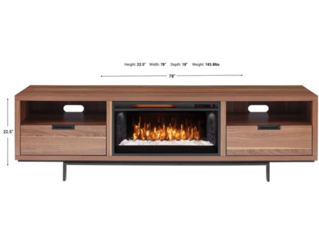 Greentouch Usa Wynwood Walnut Media Fireplace large image number 4