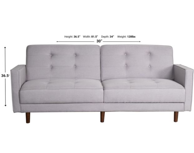 Rize Home 8 Button Tufted Beige Sleeper Sofa large image number 11