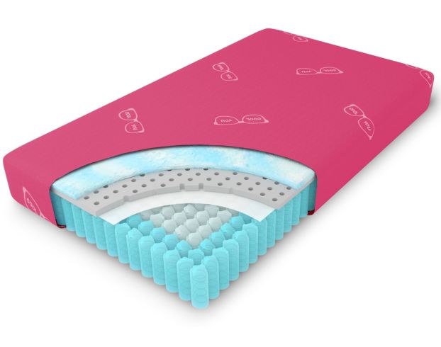 Glideaway Youth Pink Hybrid Twin Mattress in a Box large image number 3