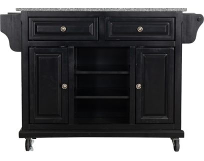 Rize Home Glenwillow Black & Gray Kitchen Cart