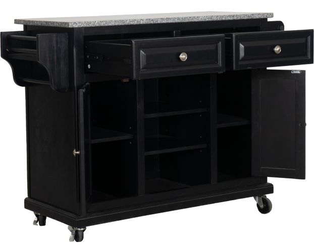 Rize Home Glenwillow Black & Gray Kitchen Cart large image number 3