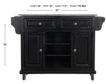 Rize Home Glenwillow Black & Gray Kitchen Cart small image number 7