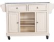 Rize Home Glenwillow White & Gray Kitchen Cart small image number 1