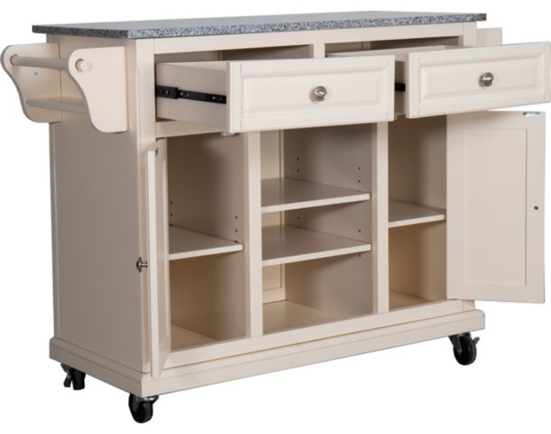 Rize Home Glenwillow White & Gray Kitchen Cart large image number 3