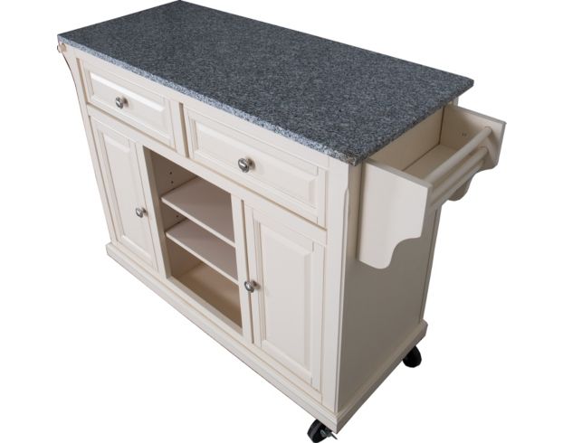 Rize Home Glenwillow White & Gray Kitchen Cart large image number 6