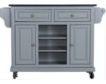 Rize Home Glenwillow Gray Kitchen Cart small image number 1