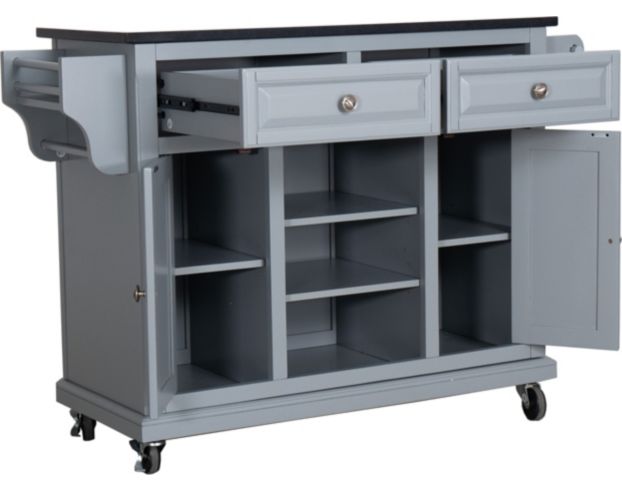 Rize Home Glenwillow Gray Kitchen Cart large image number 3
