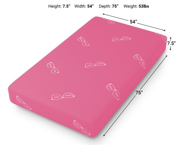Glideaway Youth Pink Hybrid Full Mattress in a Box large image number 5