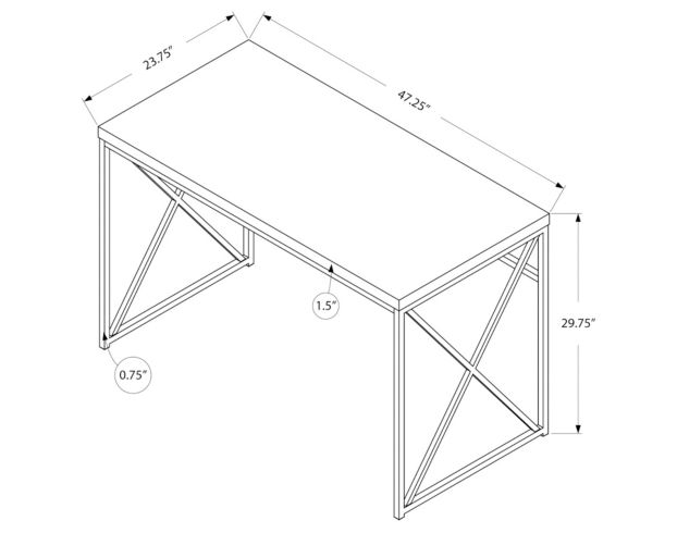 Rize Home Reclaimed Black Desk large image number 4