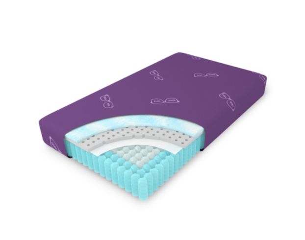 Glideaway Youth Purple Hybrid Twin Mattress in a Box large image number 7