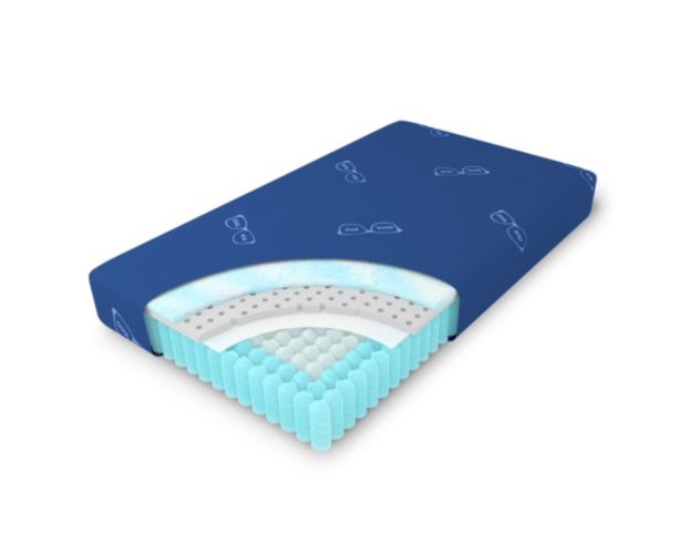 Glideaway Youth Blue Hybrid Twin Mattress in a Box large image number 6
