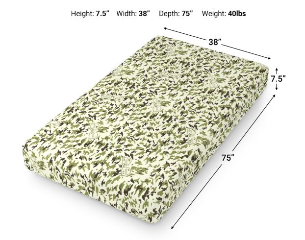 Glideaway Youth Camo Hybrid Twin Mattress in a Box large image number 7