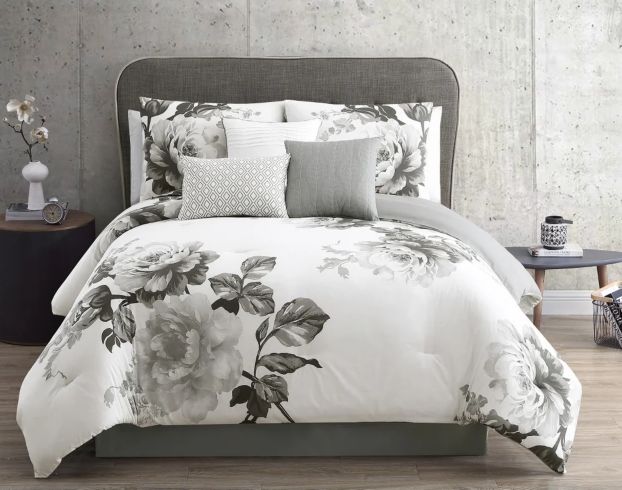 Hallmart Rachel 7-Piece Floral Queen Comforter Set large image number 1