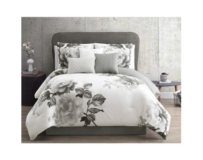 Hallmart Rachel 7-Piece Floral King Comforter Set