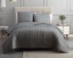 Hallmart Collectibles Mansfield Dark Gray Crinkle 3-Piece King Coverlet Set small image number 1