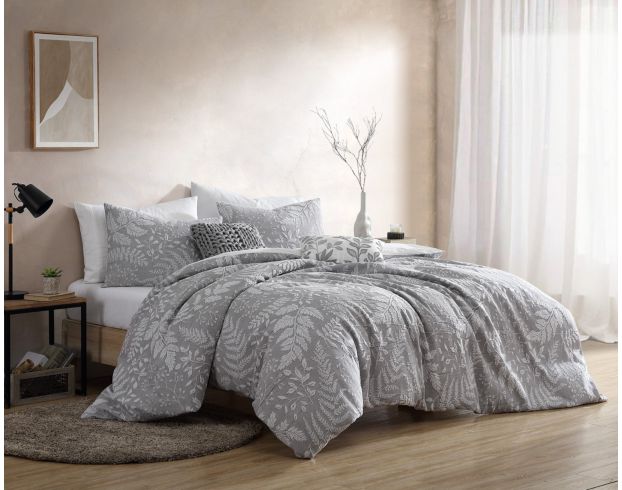 Hallmart Collectibles Impress Gray/Ivory 5-Piece Queen Comforter Set large image number 1