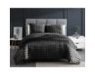 Hallmart Luxe 3-Piece Black Queen Coverlet Set small image number 1