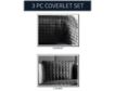 Hallmart Luxe 3-Piece Black King Coverlet Set small image number 2