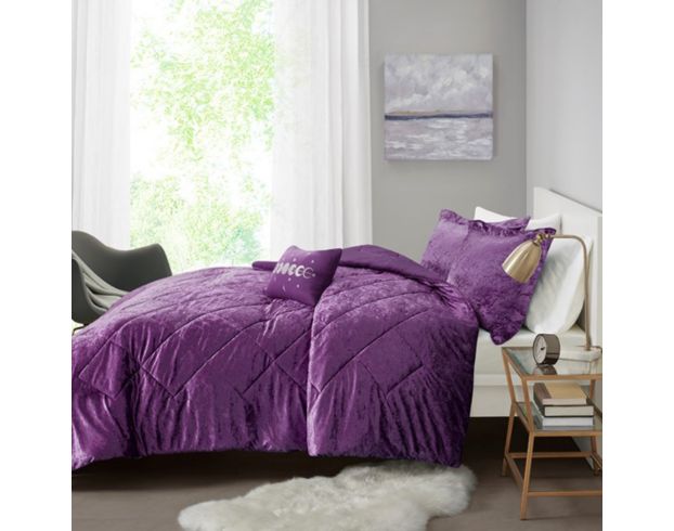 Hampton Hill Felicia Purple 3-Piece Twin Comforter Set large image number 7