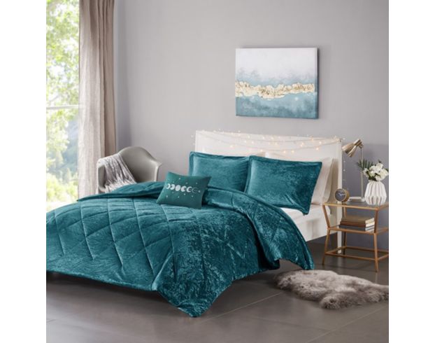 Hampton Hill Felicia Teal 3-Piece Twin Comforter Set large image number 5