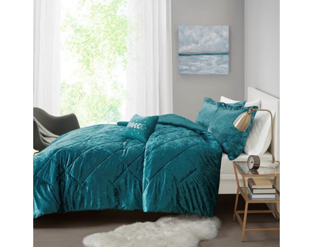 Hampton Hill Felicia Teal 3-Piece Twin Comforter Set large image number 6