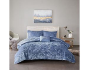 Hampton Hill Felicia Blue 3-Piece Twin Comforter Set