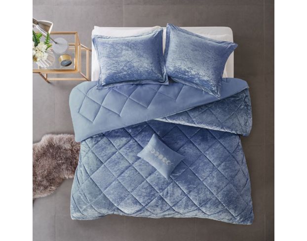 Hampton Hill Felicia Blue 3-Piece Twin Comforter Set large image number 4