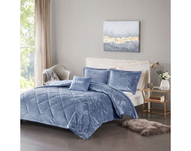 Hampton Hill Felicia Blue 3-Piece Twin Comforter Set large image number 5