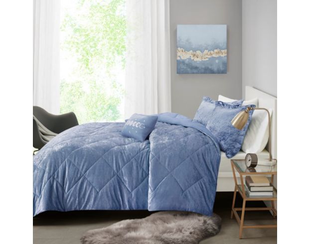 Hampton Hill Felicia Blue 3-Piece Twin Comforter Set large image number 6