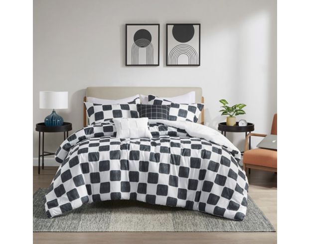 Hampton Hill Miley Checkered 4-Piece Twin Comforter Set large image number 5