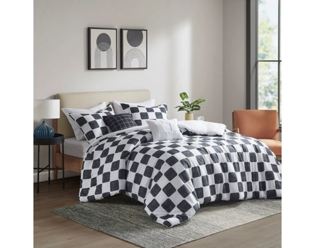 Hampton Hill Miley Checkered 4-Piece Twin Comforter Set large image number 7