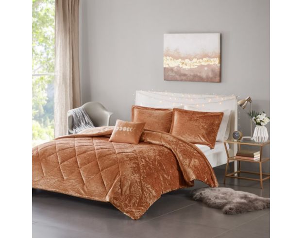 Hampton Hill Felicia Rust 3-Piece Twin Comforter Set large image number 5