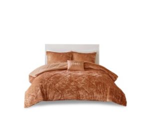 Hampton Hill Felicia Rust 4-Piece Full/Queen Comforter Set