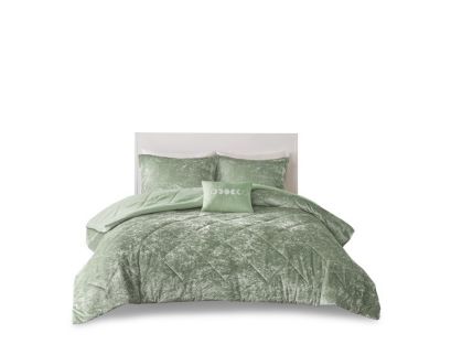 Hampton Hill Felicia Green 4-Piece Full/Queen Comforter Set