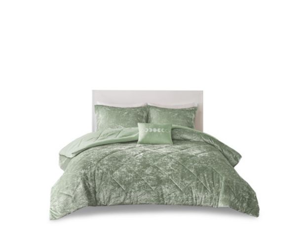 Hampton Hill Felicia Green 4-Piece Full/Queen Comforter Set large image number 1