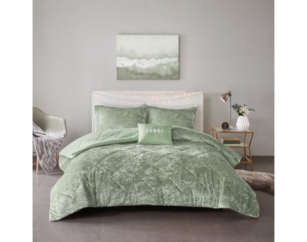 Hampton Hill Felicia Green 4-Piece Full/Queen Comforter Set large image number 3