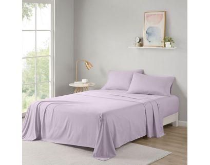 Hampton Hill Microfiber 3-Piece Lavender Twin Sheet Set