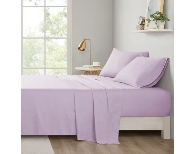 Hampton Hill Microfiber 3-Piece Lavender Twin Sheet Set large image number 4