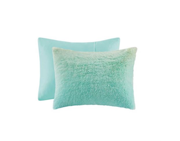 Hampton Hill Aqua Ombre Shaggy 2-Piece Twin Comforter Set large image number 4