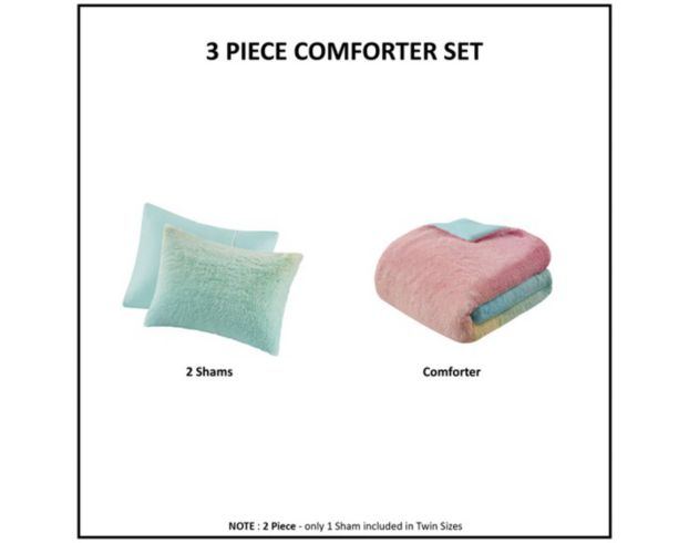 Hampton Hill Aqua Ombre Shaggy 2-Piece Twin Comforter Set large image number 5