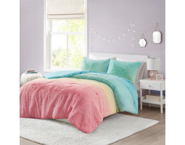 Hampton Hill Aqua Ombre Shaggy 2-Piece Twin Comforter Set large image number 8