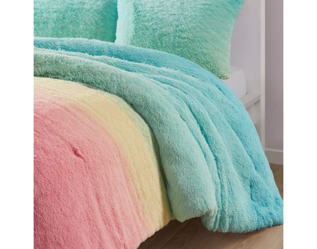 Hampton Hill Aqua Ombre Shaggy 2-Piece Twin Comforter Set large image number 10