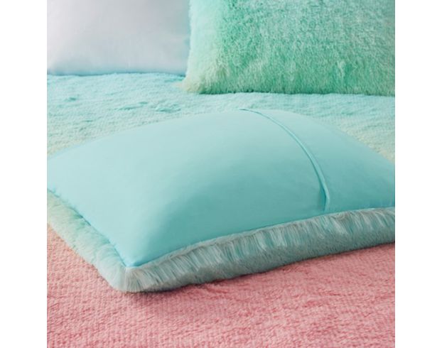 Hampton Hill Aqua Ombre Shaggy 2-Piece Twin Comforter Set large image number 11