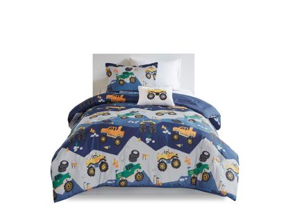 Hampton Hill Nash Monster Truck 3-Piece Twin Comforter Set