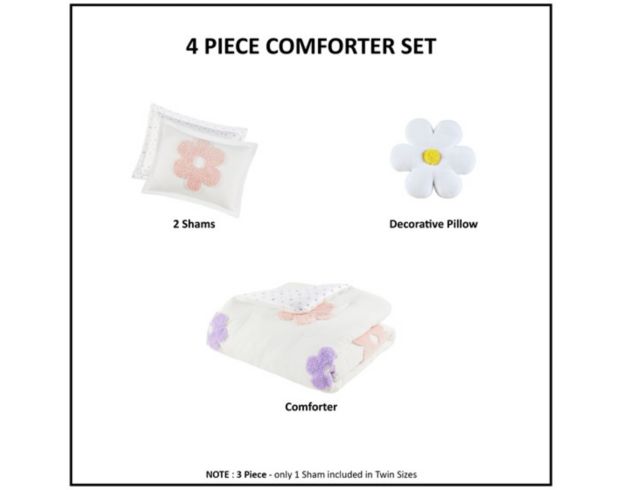 Hampton Hill Gracie Floral Reversible 3-Piece Twin Comforter Set large image number 3