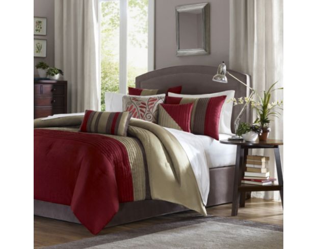 Hampton Hill Amherst Red 7-Piece Full/Queen Comforter Set large image number 1