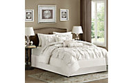 Hampton Hill Laurel White 7-Piece Queen Comforter Set