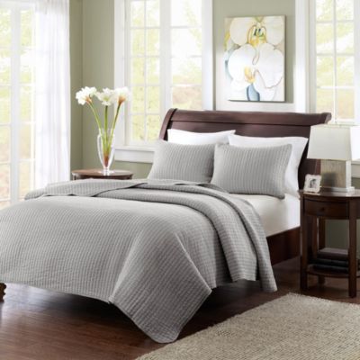 Hampton Hill Keaton Grey Two Piece Twin Coverlet Set Homemakers