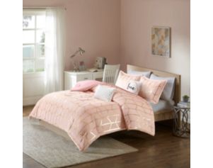Hampton Hill Raina Blush 5-Piece Full Comforter Set