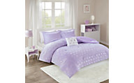 Hampton Hill Rosalie Purple 4-Piece Full Comforter Set
